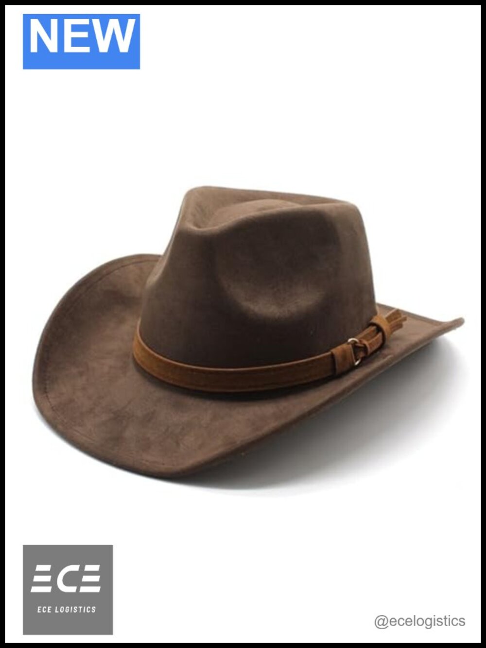Unisex Suede Cowboy Hat Wide Brim Fedora Western Classic